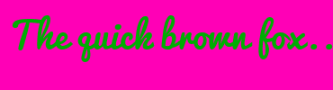 Image with Font Color 00AC03 and Background Color FF00B6